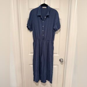 nlt Blue Button-Up Jumpsuit